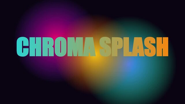 Chroma splash vibrant motion 4k background, with dynamic colorful, light leaks and, glowing typography animation