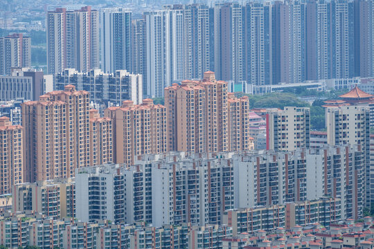 High-density high-rise residential buildings in Jiangmen City, China