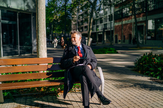 A businessman in the city