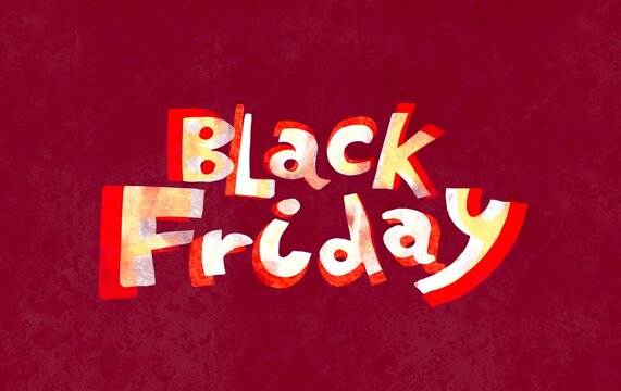 Textured Black Friday TypographyЛ