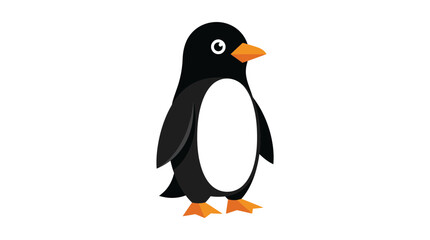 Cute Cartoon Penguin Vector Illustration Isolated on White Background © ayu sulistyaningtyas