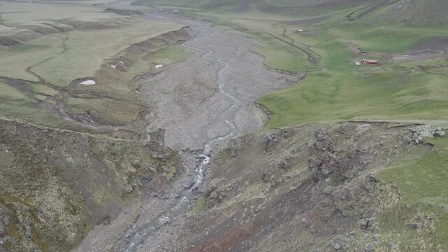 A drone video of the Caucasus Mountains, the Dzhily‑Su Valley, and the Pkhia Pass, Arkhyz, Russia, 2026.

