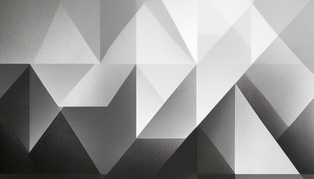 white and grey grainy shaded geometry abstract background texture in triangular forms infused with subtle noise creating a gradient of visual intrigue web banner