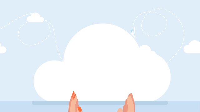 People are celebrating success. Man and woman partners greeting, hand clap gesture. High me five. Support coworker, assistance, partnership, man hand high five with woman hand. 2d flat animation