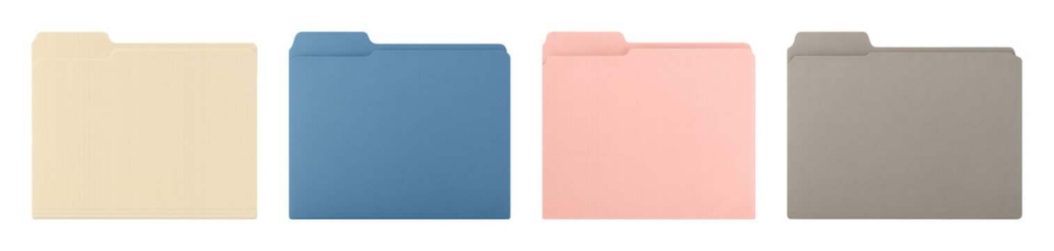 PNG Colorful folders for organization on transparent background