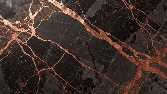 3d procedural marble texture with intricate copper veins and natural cracks for luxury design applications