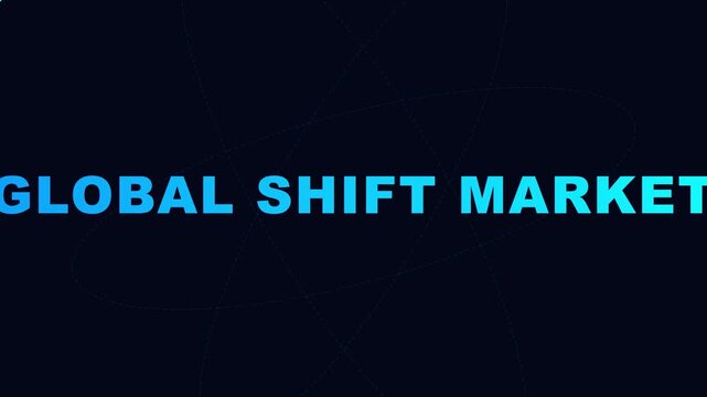 Global shift market: dynamic financial motion for international business trends and economic growth analysis animation 4k