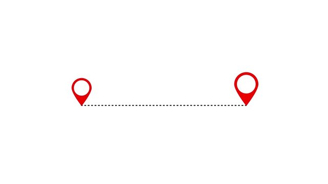 Map marker graphics display red pin icons with dotted lines on white backgrounds. Logistics navigation presentation packages integrate this map marker asset. Digital map marker icons glow.