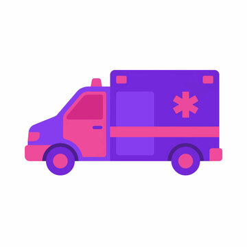 Ambulance vehicle icon in duotone medical style for emergency healthcare.