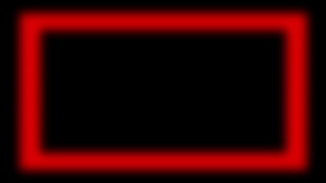 Dark maroon rectangular frame border isolated on a solid black background