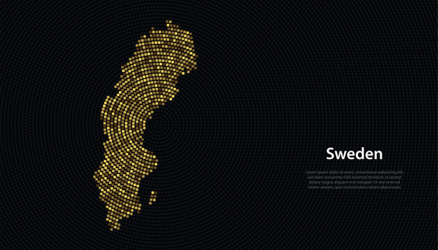 Sweden Pixel Map Graphic Design