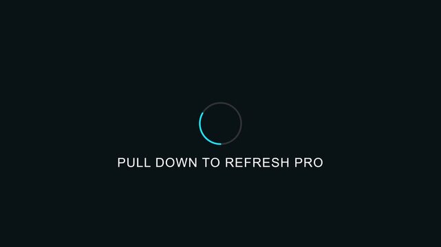 Pull down to refresh pro ui animation for mobile app interface 4k loading