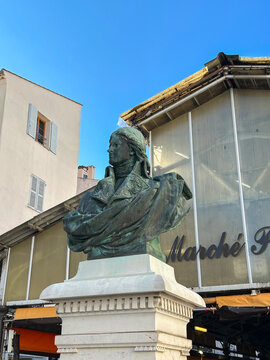 Bust of General Jean-&Eacute;tienne Championnet in Antibes. France.