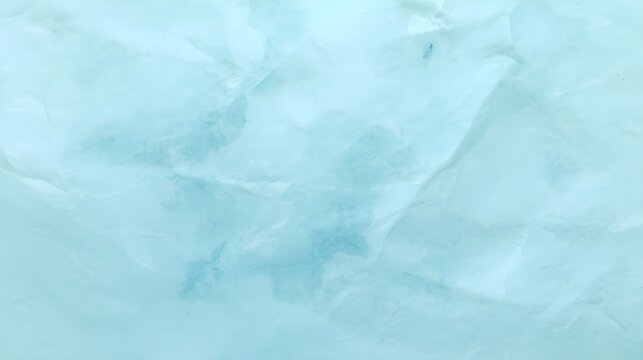Light cyan blue wrinkled paper texture background with soft shadows and watercolor wash effect
