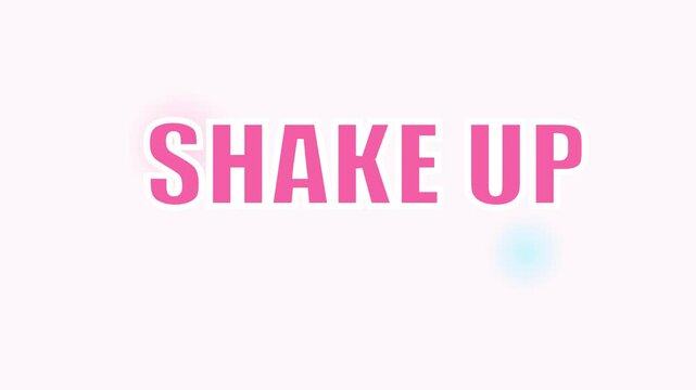 Shake up text animation: modern pink typography motion for creative projects and dynamic presentations 4k
