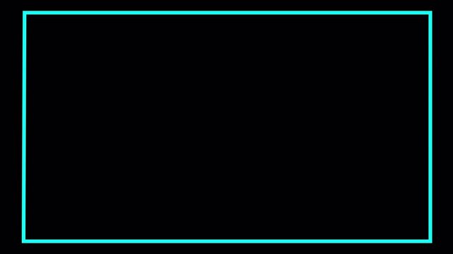 Flat outline rectangular shape animation on transparent background. Rectangle line drawing style motion graphic, border frame animation. Abstract rectangle line animation in 4K with Alpha Channel.