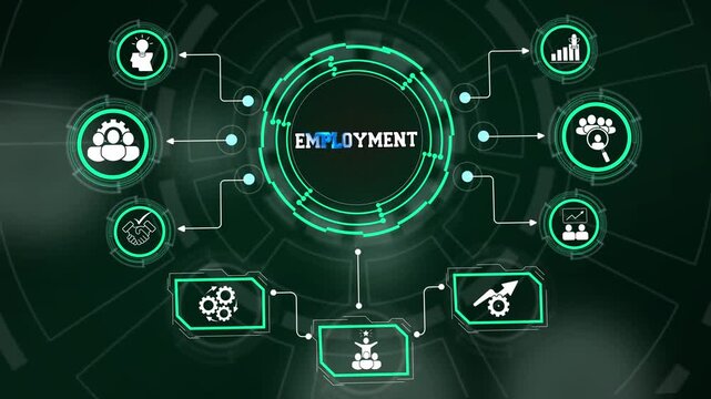 Visualizing corporate workforce expansion trends through an interactive digital Employment analytics network