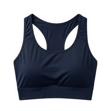 Black racerback sports bra isolated
