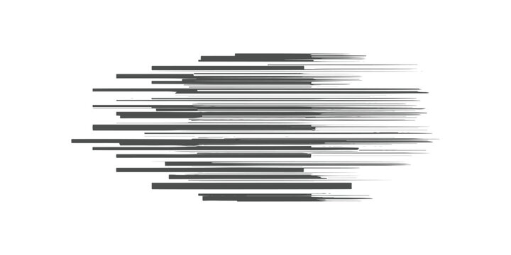 Abstract horizontal speed lines motion blur dynamic geometric shape background vector illustration for modern banner design.