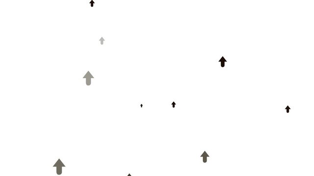 Creative monochrome direction arrows transition loop, simple black pointers animation texture for presentation, modern clean geometric patterns overlay concept set on white background. 4k video