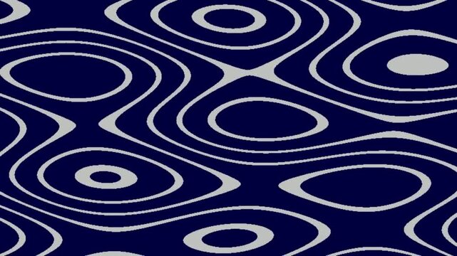 Abstract Topographic Contour Lines with Blue and White Organic Wave Pattern Background