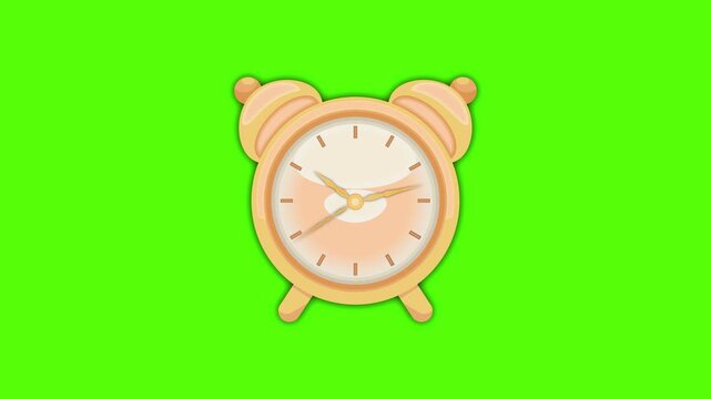 alarm clock vector illustration and table clock animation with minute second and hour, its very stylish clock 