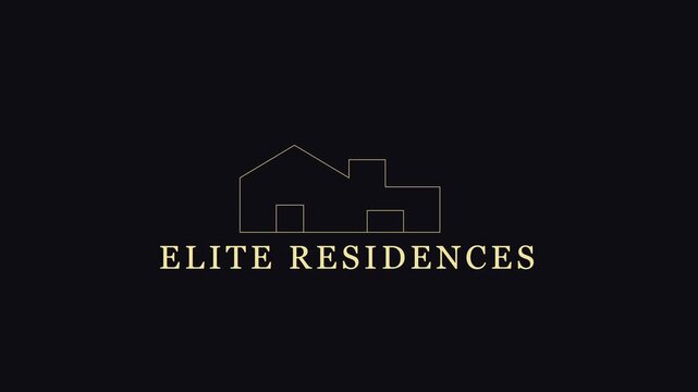 Elite residences minimalist animation: luxury real estate branding motion 4k