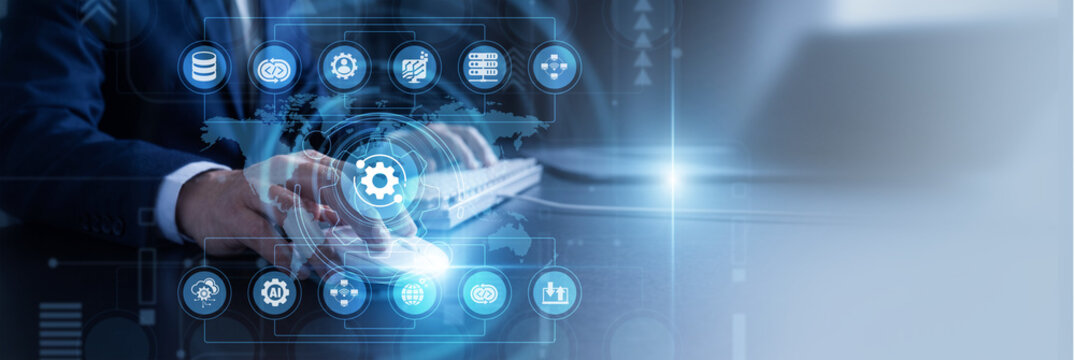 Infrastructure engineer automating code releases Using Computer managing DevOps integration pipelines across the Global network cloud production environments. Continuous software delivery.