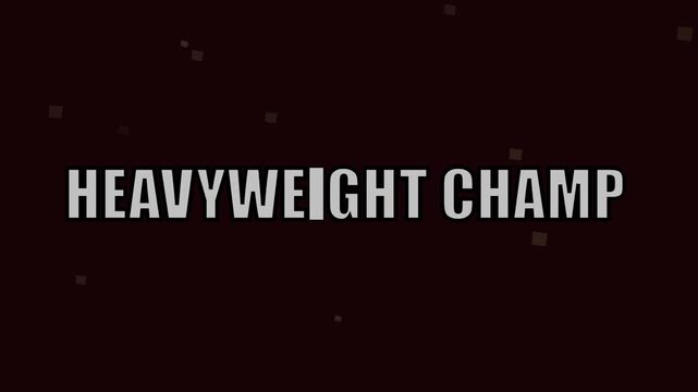 Heavyweight champ bold typography motion for sports and boxing events animation 4k