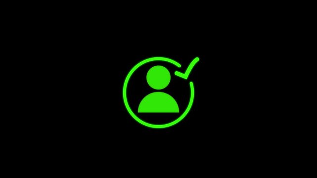 Minimalist question mark animation with thinking person silhouette. Simple black and white design for UI/UX and presentations.