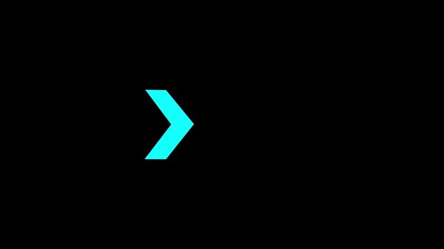 Abstract chevron arrow icon with gray gradient stripes on a black background.