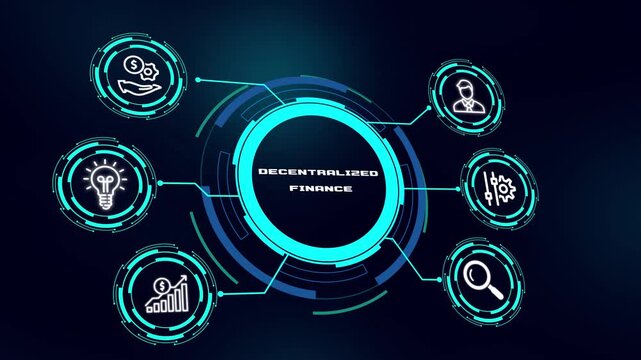 Decentralized Finance Dashboard Animation for DeFi, Blockchain Payment, Digital Asset and Web3 Technology