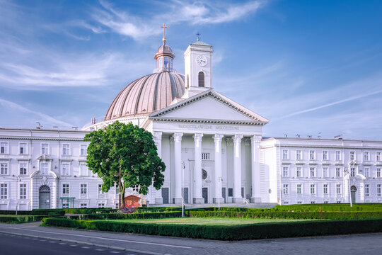 Bydgoszcz, Poland - neo-classical basilica of St. Vincent de Paul in summer.
