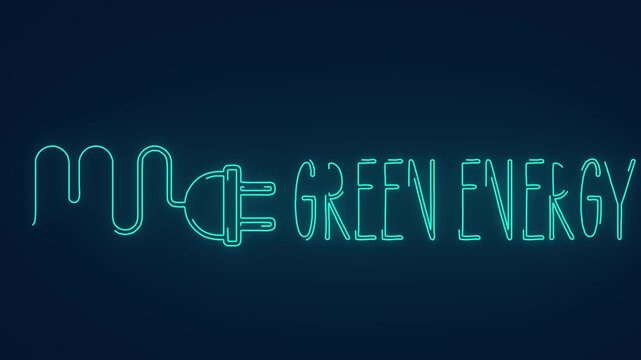 green energy renewable energy clean electricity sustainable power animation