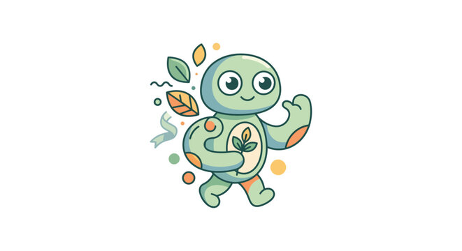 Cute Cartoon Turtle Chara