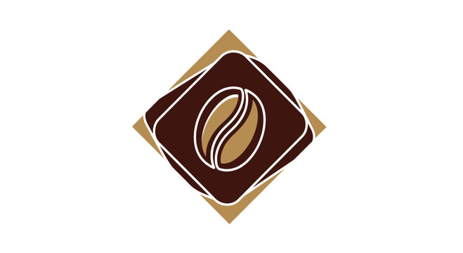 Minimalist Coffee Bean Design Representing Aroma, Taste And Brewing Rituals With Elegance