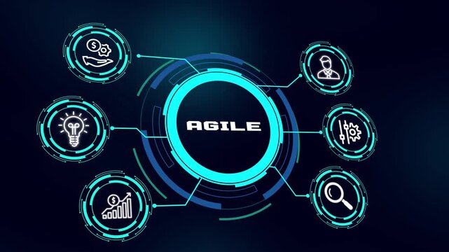 Agile Project Management Animation for Sprint Planning, Team Collaboration and Software Development Workflow