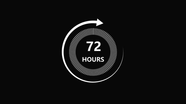 icon 24 hours animated icon open 72 hours shop bar 4k looping animated hours animated icon open.