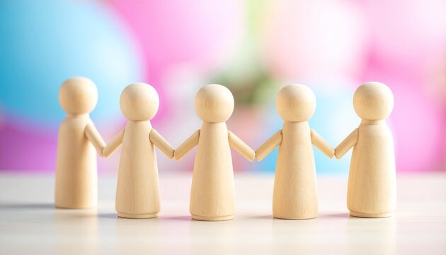 group of people standing on white background