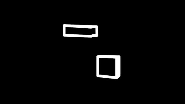 Cursor pointing at a 3D cube icon on a black background