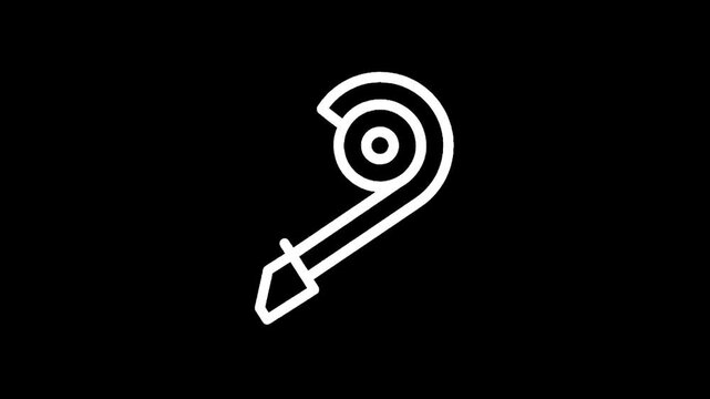 White outline icon of a correction tape dispenser with tape being applied to a surface