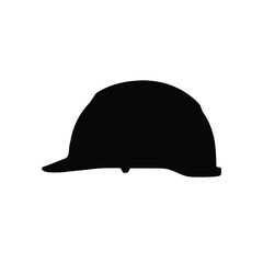 Fototapeta premium A black silhouette of a bicycle helmet against a white background simple and graphic silhouette bike cycling headgear