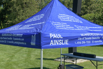 Obraz premium special event tent of co-producer and host, Paul Ainslie (Deputy Mayor for Scarborough), at the 19th Annual Guild Alive with Culture Art Festival, Toronto