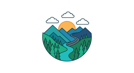Fototapeta premium Scenic Mountain Landscape