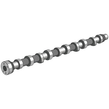 Camshaft 3D Render Engine Component Industrial Design