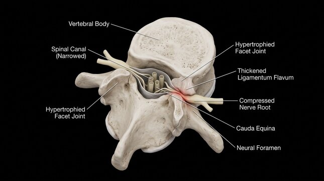 Cross Section Sciatic Nerve Entrapment Intervertebral Foramen Model