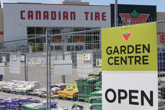 end of season at Canadian Tire, Garden Centre, a department store chain, located here at 2850 Kingston Rd, Scarborough, Toronto