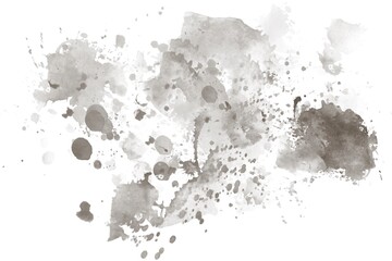 Obraz premium Abstract Brown Watercolor Splash on White Background Hand Painted Ink Wash Texture
