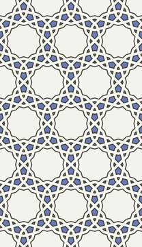 Islamic geometric interlace pattern seamless background art