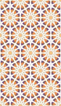 Islamic abstract geometric seamless pattern with star shapes